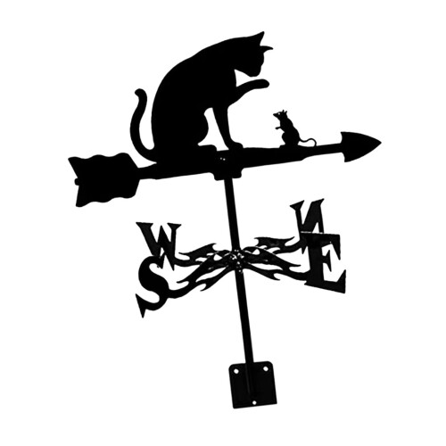 Wrought Iron Weathervane Wind Direction Measuring Instrument for Garde