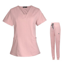 Women's Scrubs Set V Neck Scrub Top Jogger Scrub Pants Nursing Uniform