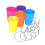 5 Pieces Pegboard Bins with Hooks Easy Installation Pegboard Cups with 1