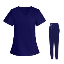 Women's Scrubs Set V Neck Scrub Top Jogger Scrub Pants Nursing Uniform