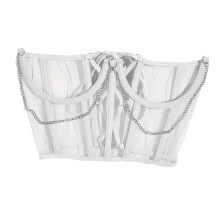 Lace Corset Belt Waistband Girdle Adjustable Push up Boned Wide Belt W