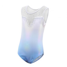 Girls Gymnastics Leotards Shiny Rhinestones Sparkling Athletic Clothes