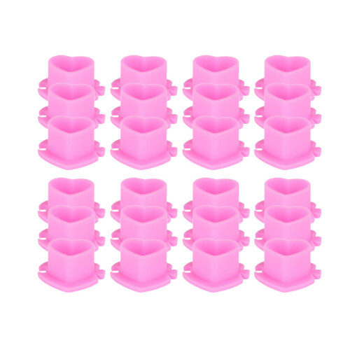 200Pcs Heart Shaped Ink Cups Disposable Container Pigment Caps for Per