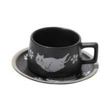 Tea Cup and Saucer Versatile Vintage Style Coffee Mug for Water Milk W