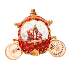 Christmas Snow Globe Music Box for Mom Dad Wife Husband Girlfriend Red