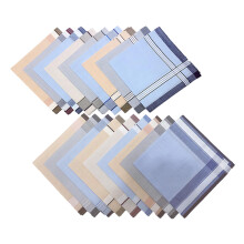Pocket Square Hankies Kerchief Party Grooms Durable Cotton Men Handker
