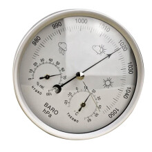 Barometer Temperature Hygrometer for Weather Station 132THB silver whi