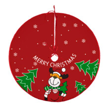 Christmas Tree Skirt Printed Xmas Tree Mat for Party Indoor Outdoor Ne