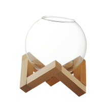 Cocktail Glass with Wood Stand Martini Glass for Wedding Gift Bar Club