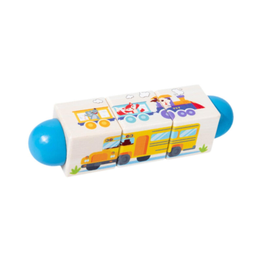 Wooden Rotating Puzzle Early Education for Preschool Children Birthday
