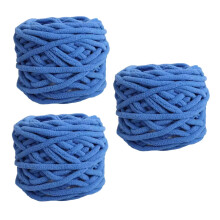 3Pcs Chunky Chenille Yarn Soft Plush Yarn 7mm Thick for Gloves Crochet