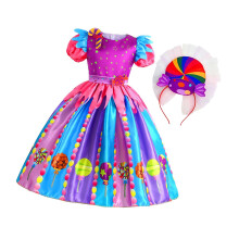 Little Girls Candy Dress Rainbow Dress for Pretend Play Holiday Themed