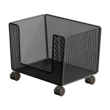 Mesh Rolling File Cart with Wheels Portable for Office Handbag School