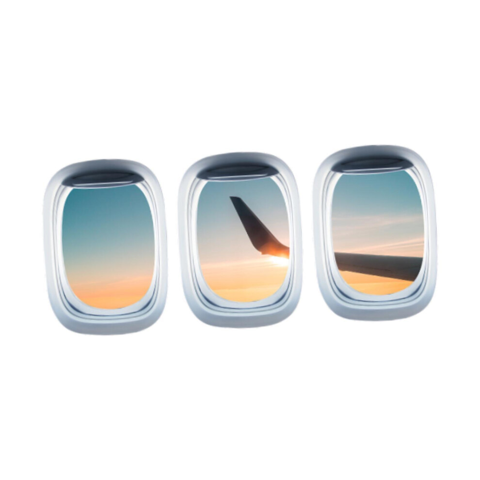 3x Wall Decals Holiday Airplane Wing Stickers for Nursery Farmhouse Re