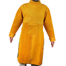 Welding Apron with Sleeve Weld Coat with Neck Cover Men Women Welding