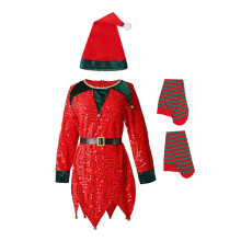 Girls Elf Costume Fairy Clothes Set Elf Dress for Party Performance Ca