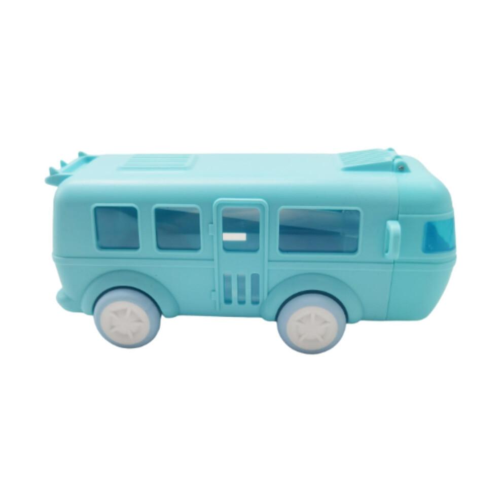 Bus Shape Water Bottle with Straw and Strap 500ml Capacity for Kids Bl