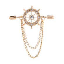 Tassel Chain Brooch Alloy Suit Pin Jewelry for Shirt Party Father's Da