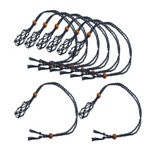 8Pcs Crystal Necklace Cord Empty Stone Holder Bracelet Pendant Holder