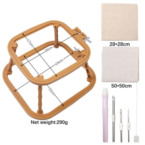 Desktop Embroidery Frame Punch Needle Handle Tools for Punch Needle Qu 1