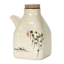 Large Oil Bottle Ceramic 300ml Oil and Vinegars Dispenser Soy Sauce Di