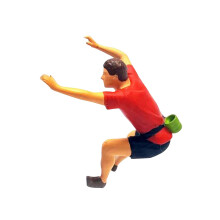 1/87 Climbing Mountain Model Figure for Scenery Diorama Decoration Red