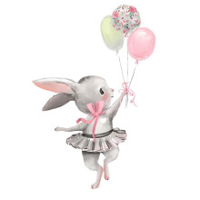 Rabbit Wall Decals Home Decor Cartoon Wall Art Decor for Living Room B
