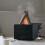 Flame Humidifier, Aroma Essential Oil Diffuser with Remote Control and Light, Black 2