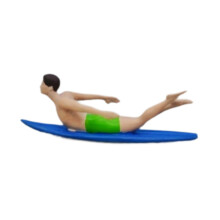 1/64 Miniature Surfing Figure Collectibles Layout Props Painted Beach