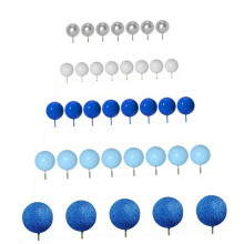 50Pcs Cake Topper Balls Decor Cake Decorating Supplies for Party Anniv