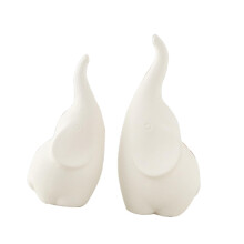 2x Elephant Figurine Cute Table Sculpture for Mantel Decorative Bathro