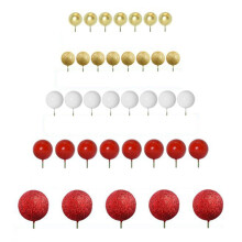 50Pcs Cake Topper Balls Decor Cake Decorating Supplies for Party Anniv