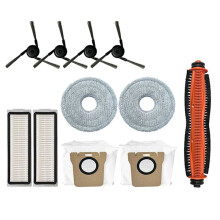 Compatible avec L'Aspirateur Robot Laveur Mijia 5 Pro: Kit de Pièces de Rechange Comprenant une Brosse Principale, un Filtre, un Sac à Poussière et