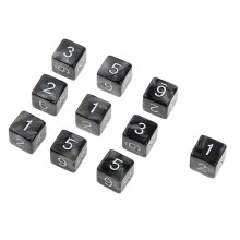 10pcs Six Sided Dice D6 Playing D&D RPG Party Games Dices Black