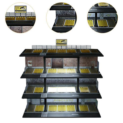 1:64 Diecast Car Display Case Showcase with Light for Birthday Gift To 2