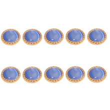 10Pcs High Glossy Alloy Buttons Clothing Buttons For-sapphire1