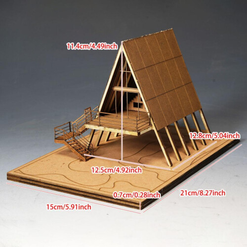 Wooden Model Kit House Hobby Architectural for Layout Layout Scenery D 1