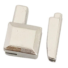 Metal Zipper Latch Slider Retainer Insertion Pin White Gold