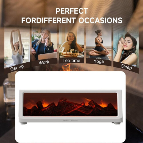 Fireplace Flame Humidifier Simulated Fireplace Flame Humidifier Desktop Simulated Wood Flame Aroma Diffuser