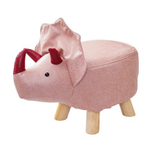 Footrest Ottoman Wood Animal Footstool for Guest Room, Entryway, Porch