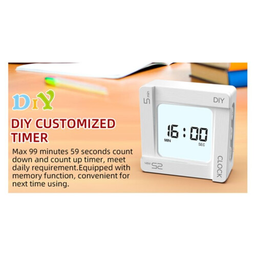 DIY  Management Pomodoro Timer Square Alarm Clock Flip Countdown Alarm Clock Reminder for Students