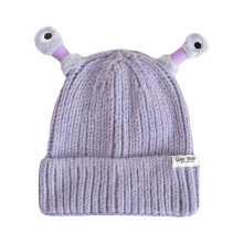 Glowing Little Monster Knit Hat Child Knitted Hat for Running Skating