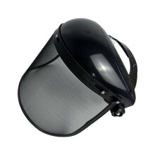 Chainsaw Trimming Full Face Shield Protector Steel Mesh Visor Black