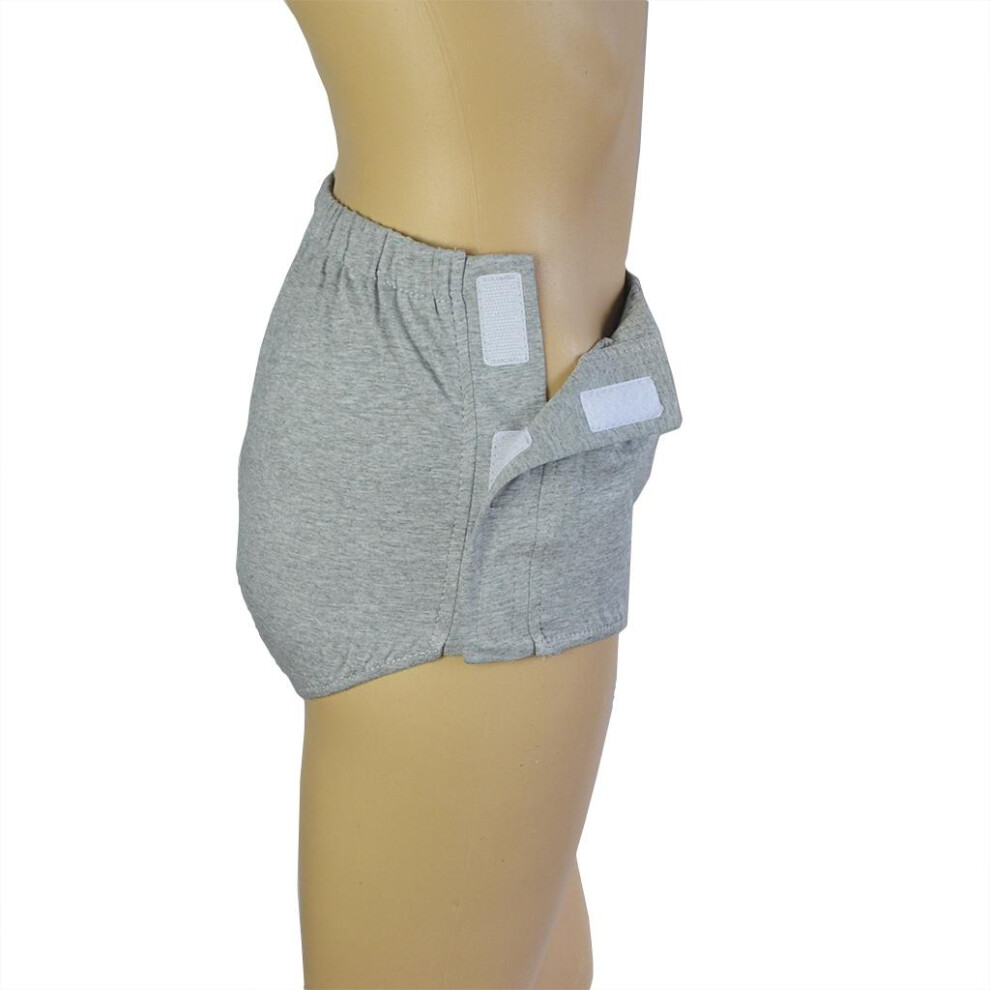 Women Adults Reusable   Incontinence Pant Diaper Protective Grey XXL
