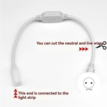 5M COB Flexibler Lichtstreifen Superheller LED-Lichtstreifen 220V Selbstklebendes Linearlicht für Den Außenbereich 240 Lichter Pro Meter EU-Stecker