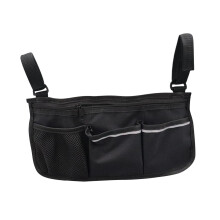 Wheelchair Side Bag Portable with Cup Holder for Home Mobility Chairs