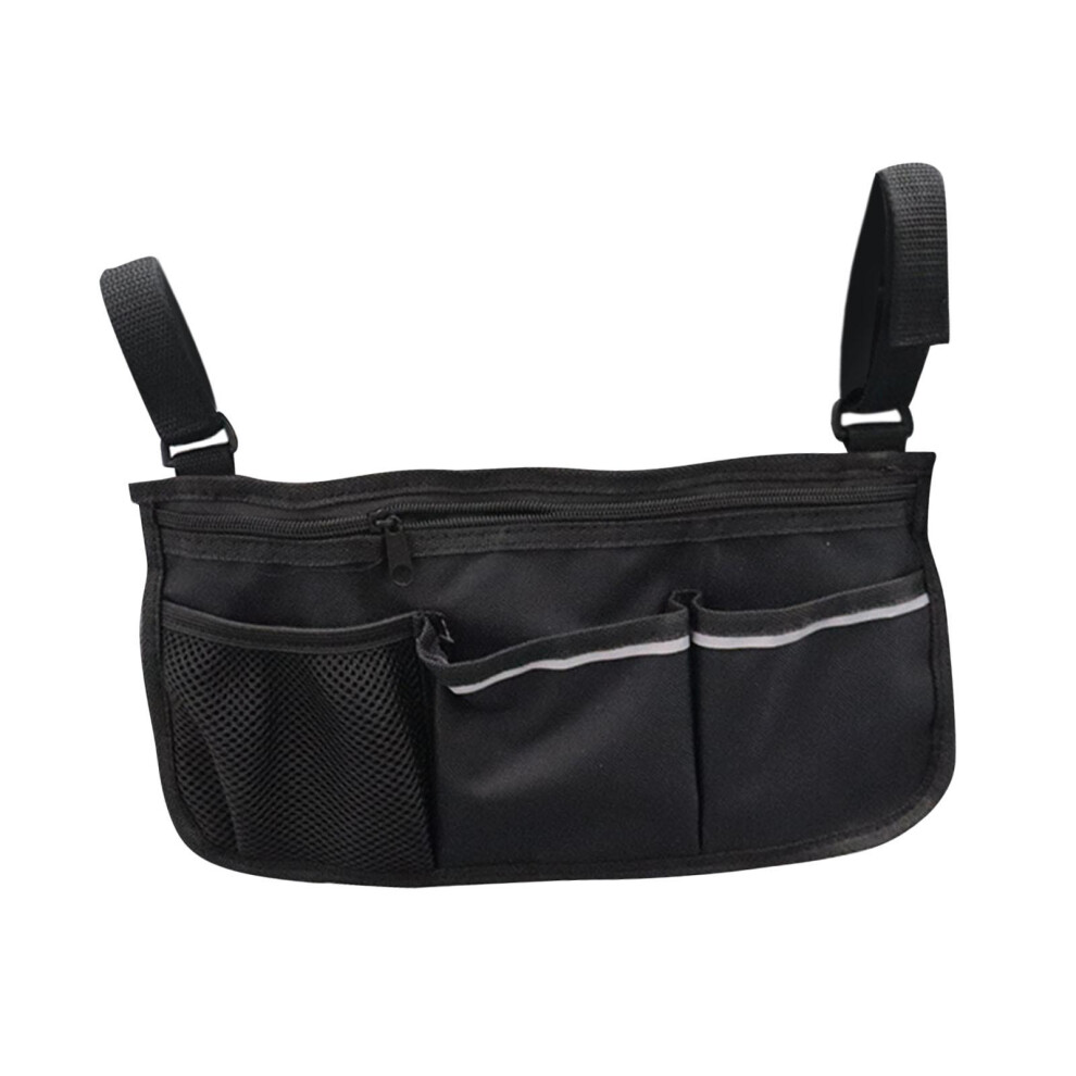 Wheelchair Side Bag Portable with Cup Holder for Home Mobility Chairs