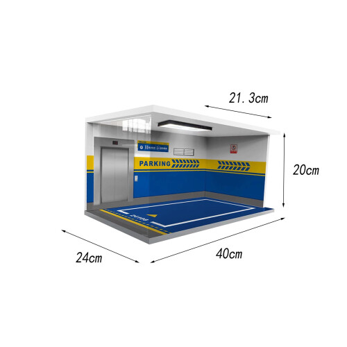 1/18 Garage Diecast Display Case Protection for Diecast Car Layout Col 1