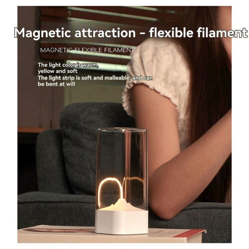 Touch Sensor Touch Control Desk Lamp Three-Level Dimmable LED Light Small Night Light Usb Charging Magnetic Light Grey 2