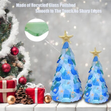Kit de Bricolage pour Sapin de Noël, Pièces en Verre de Mer pour Bricolage, Lumières de Sapin de Noël, Lampe, Décoration de Noël